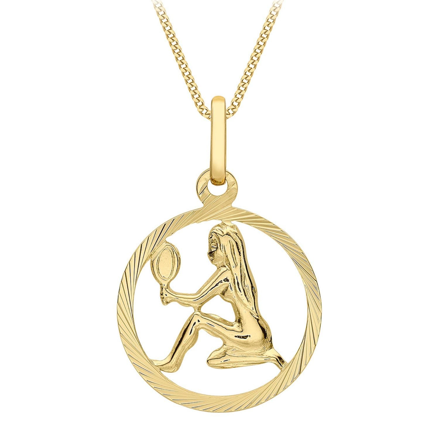 Gold virgo deals pendant necklace