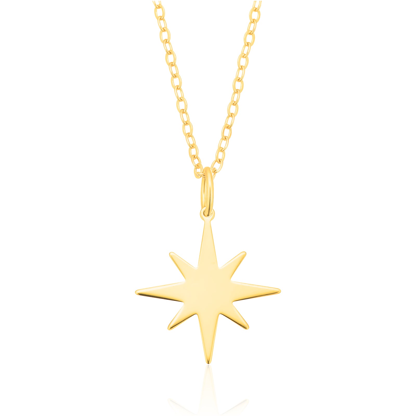 Gold north store star pendant