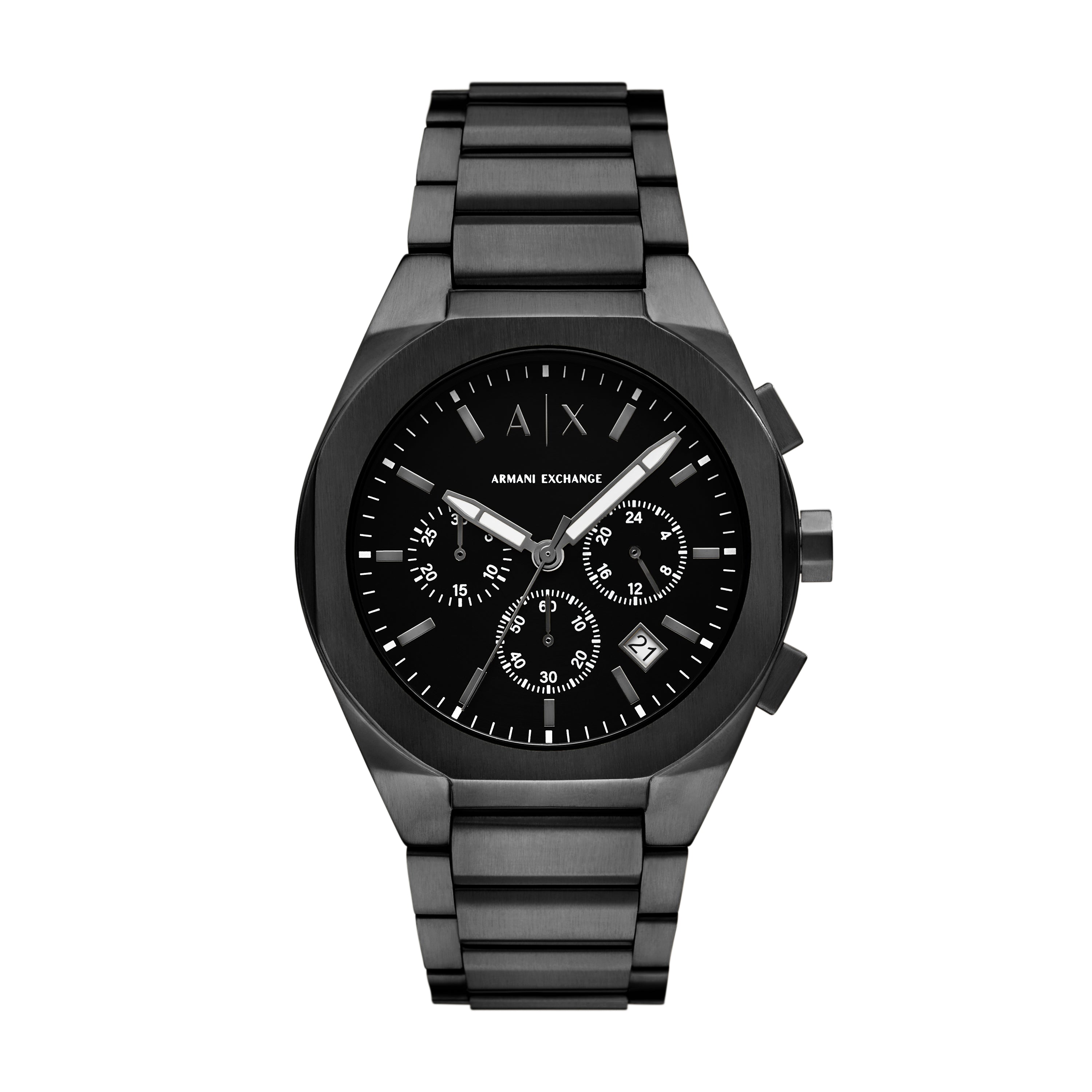 Armani Exchange Chronograph Black Stainless Steel Watch AX4183