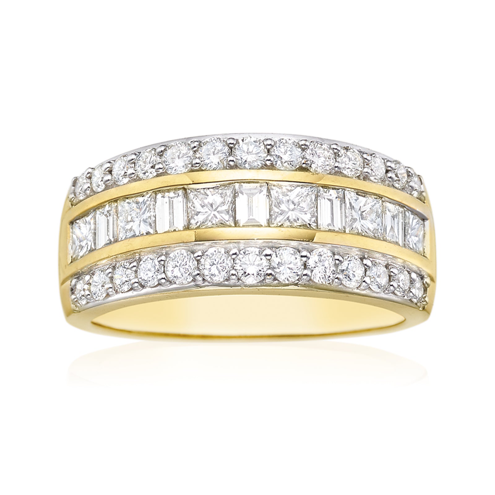 18ct Yellow Gold Princess Cut with 1.50 Carat tw of Diamonds Ring – Zamels