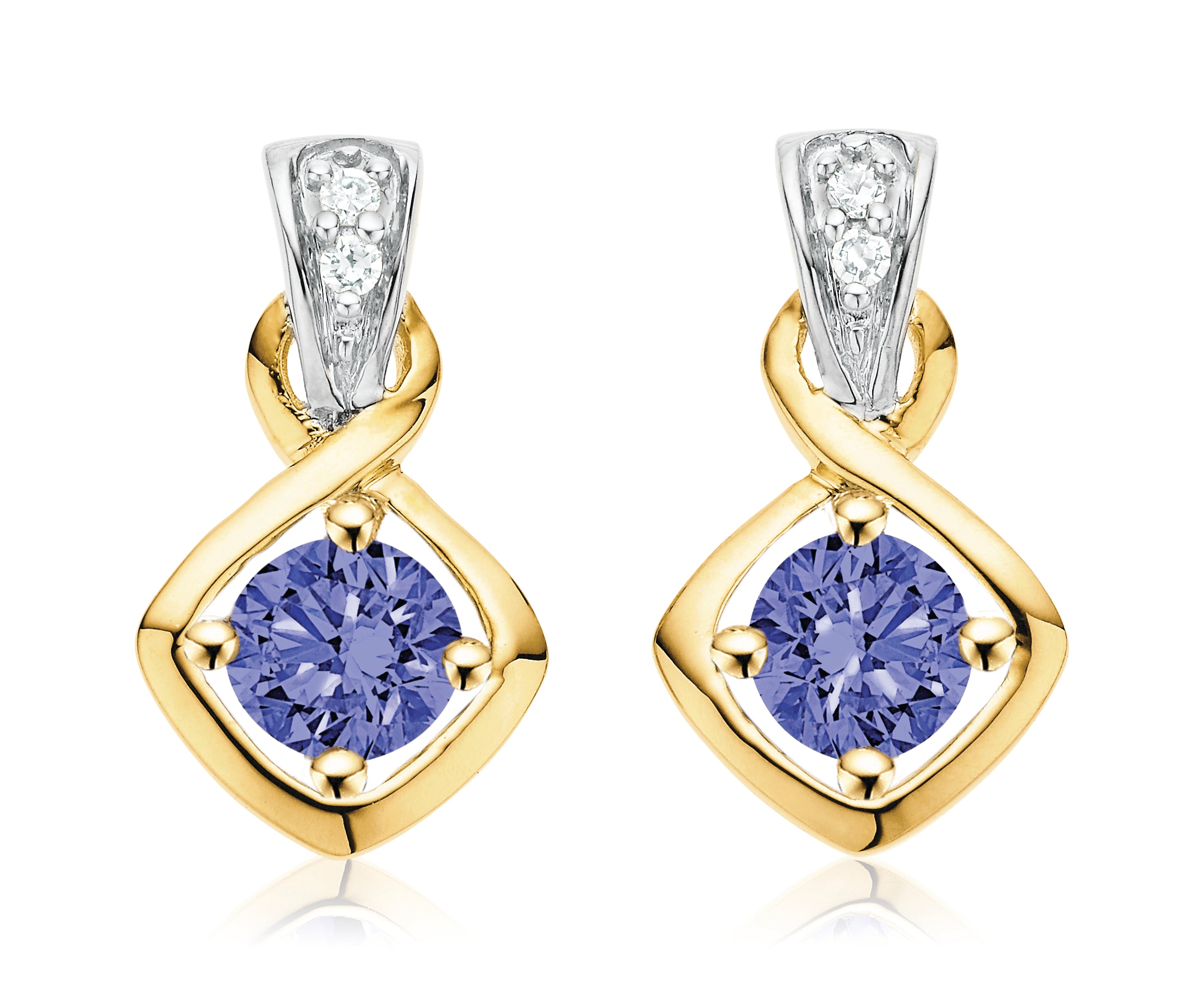 Gold on sale tanzanite earrings