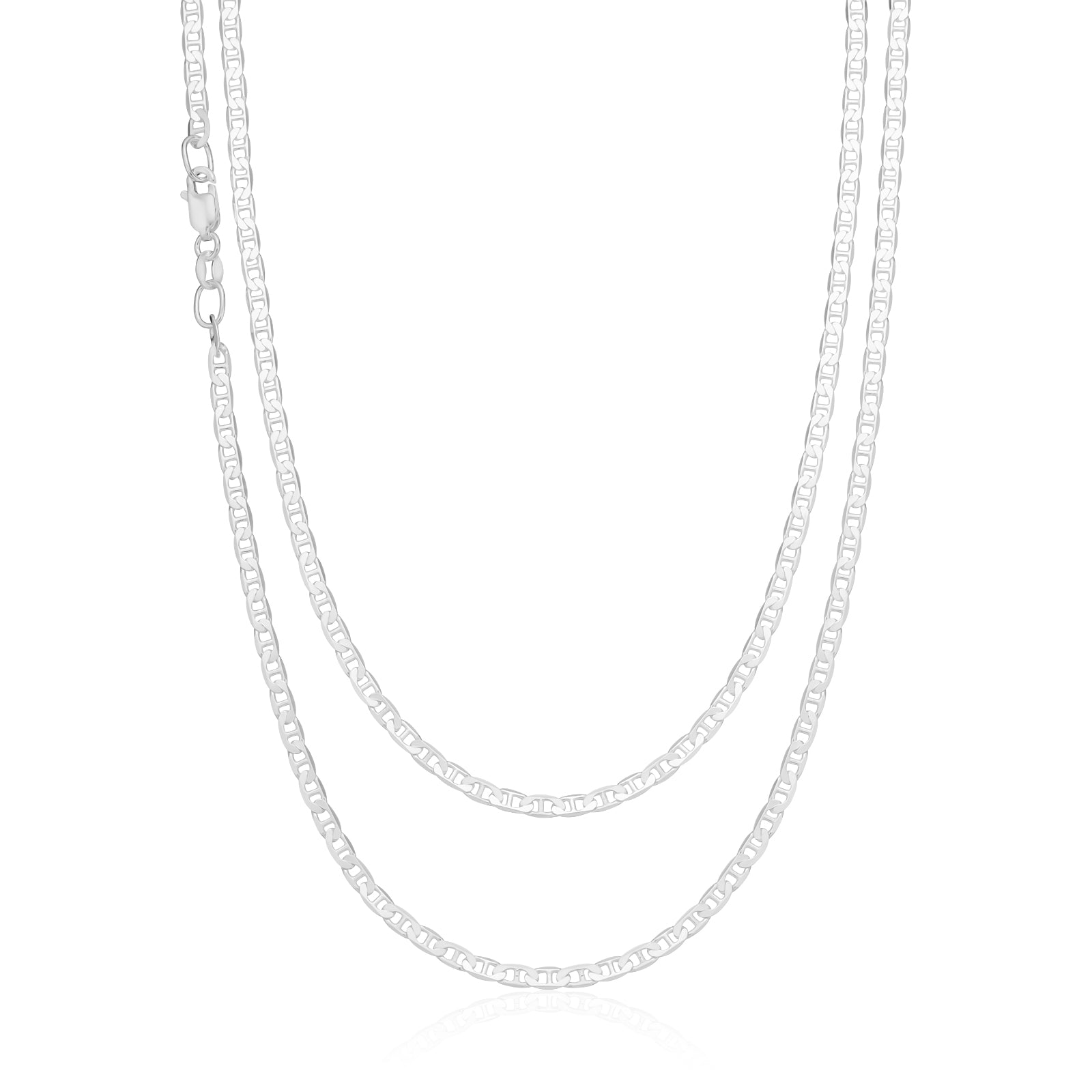 Sterling Silver 60cm Anchor Chain Necklace