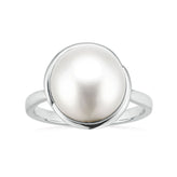 Sterling Silver White Pearl Ring