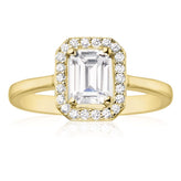 Hush 9ct Yellow Gold 1.20 Carat tw Diamond Simulants Ring