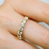 Hush 9ct Yellow Gold Round Cut 1.25 Carat tw Diamond Simulants Ring