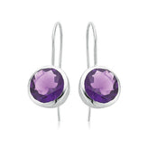 Sterling Silver Round 10mm Drop Earrings