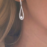 Sterling Silver Cubic Zirconia Drop Earrings