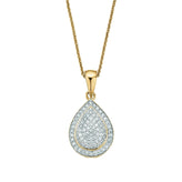 9ct Yellow Gold Round Cut 0.50 Carat tw Diamond Pendant