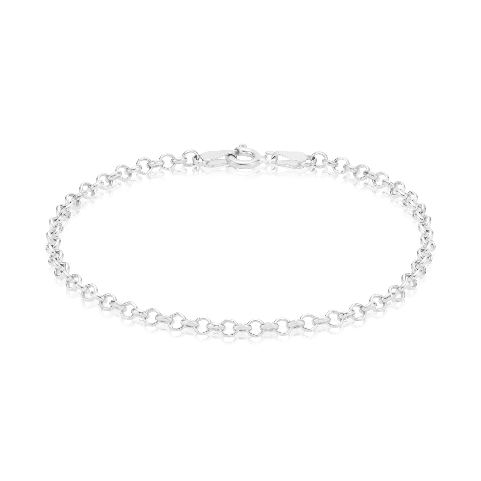 Sterling Silver 18.5cm Belcher Round Bracelet – Zamels