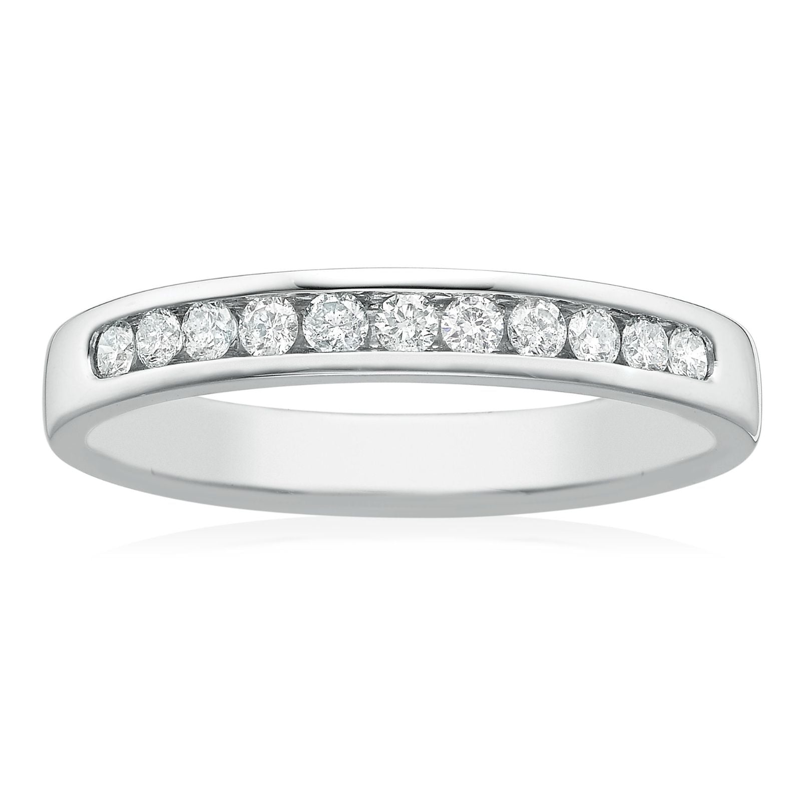 9ct White Gold Round Brilliant Cut 0.25 Carat tw of Diamond Rings