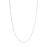 Sterling Silver 55cm Singapore Twist Chain