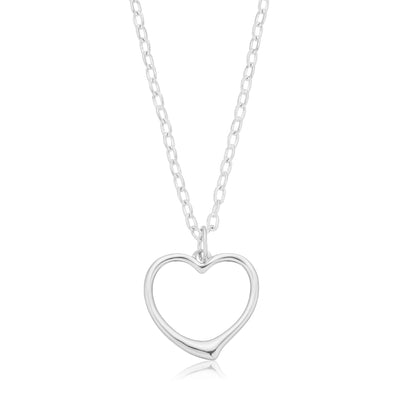 Sterling Silver Open Heart Charm