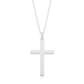 Sterling Silver 35x21mm Cross Pendant