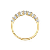 9ct Yellow and White Gold Round Brilliant Cut 0.34 Carat tw Diamond Bridal Set