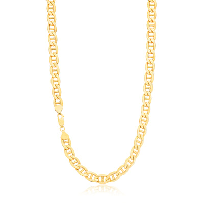 9ct Yellow Gold Silver Filled 55cm Diacut Anchor Chain