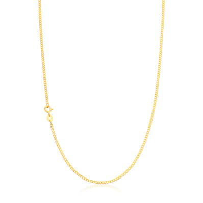 9ct Yellow Gold Silver Filled 45cm 50 Gauge Curb Chain