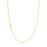 9ct Yellow Gold Silver Filled 50cm 1:3 Figaro Chain