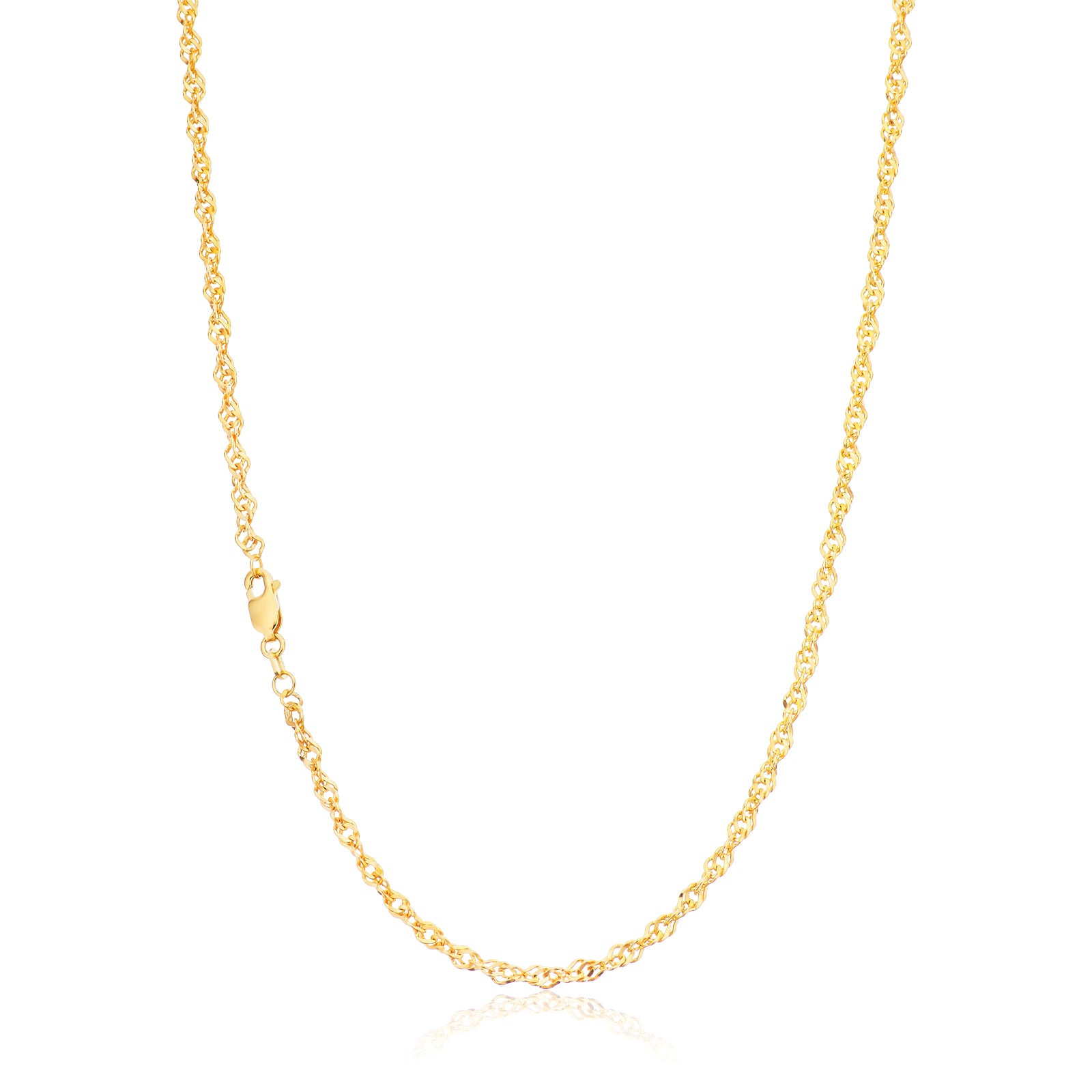 9ct Yellow Gold Silver Filled 50cm Singapore Chain