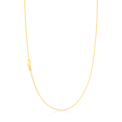 9ct Yellow Gold Silver Filled 45cm Foxtail Chain