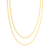 9ct Yellow Gold Silver Filled 55cm Foxtail Chain