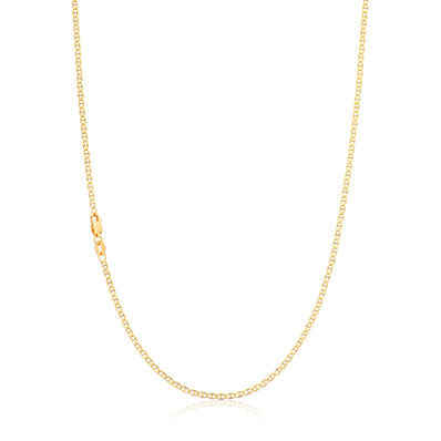 9ct Yellow Gold Silver Filled 45cm Anchor Chain