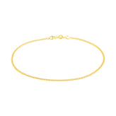 9ct Yellow Gold Silver Filled 19cm 40g Curb Bracelet