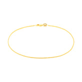 9ct Yellow Gold Silver Filled 25cm Foxtail 25 Gauge Anklet