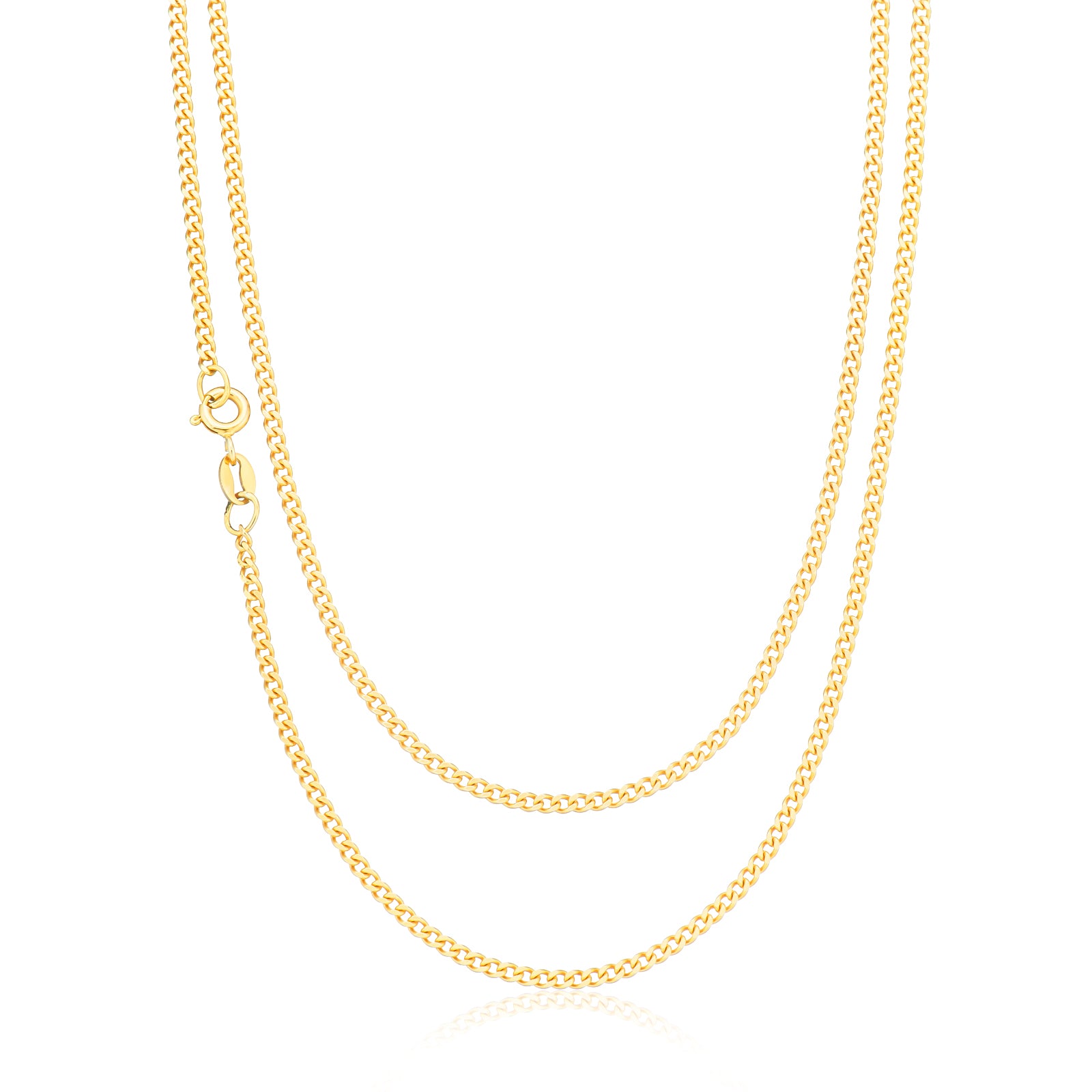 9ct Yellow Gold 45cm Curb 60 Gauge Diacut Chain