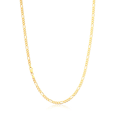 9ct Yellow Gold 55cm 100 Gauge 1:3 Figaro Chain