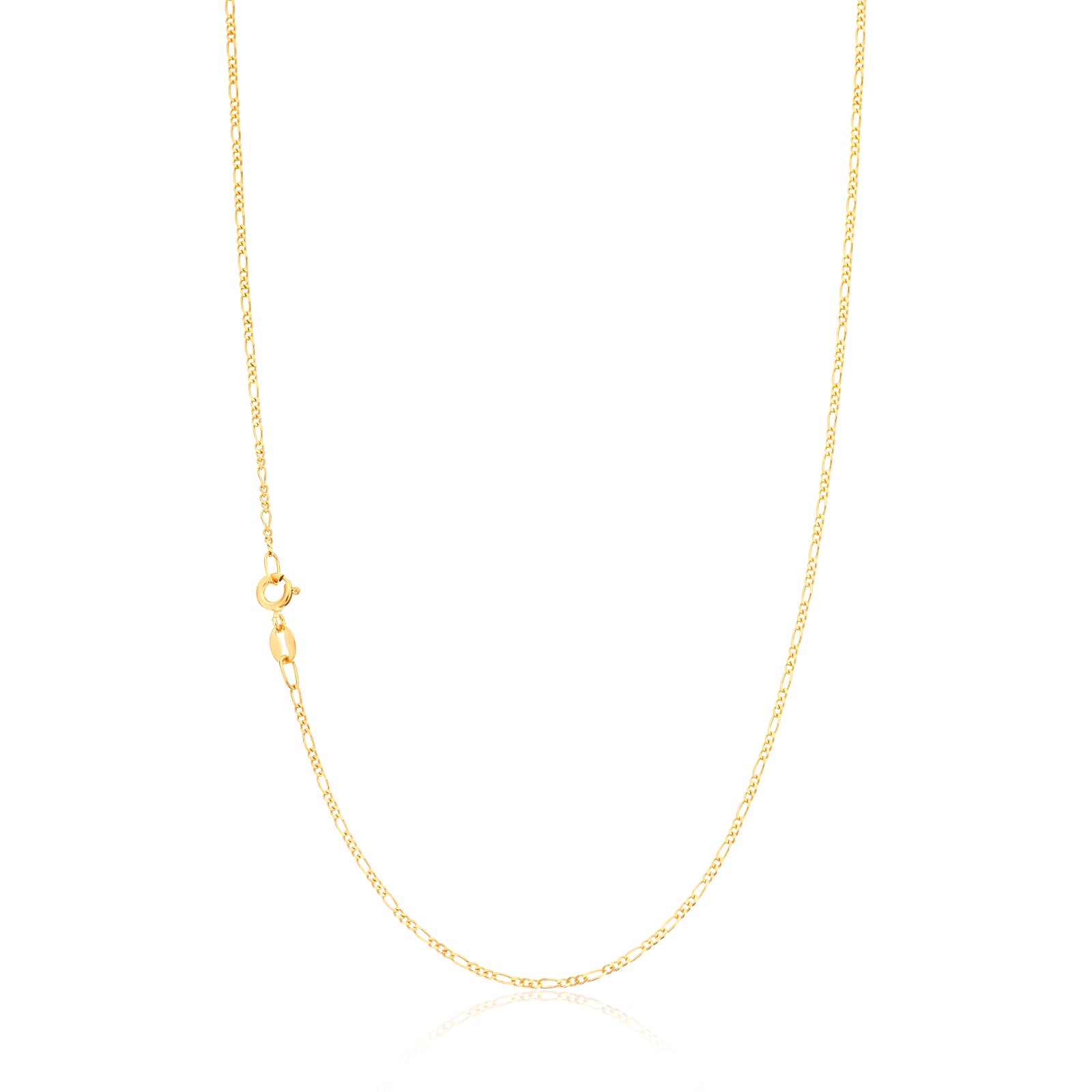 9ct Yellow Gold 50cm 40 Gauge 1:3 Figaro Chain