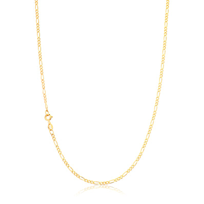 9ct Yellow Gold 50cm 60 Gauge 1:3 Figaro Chain