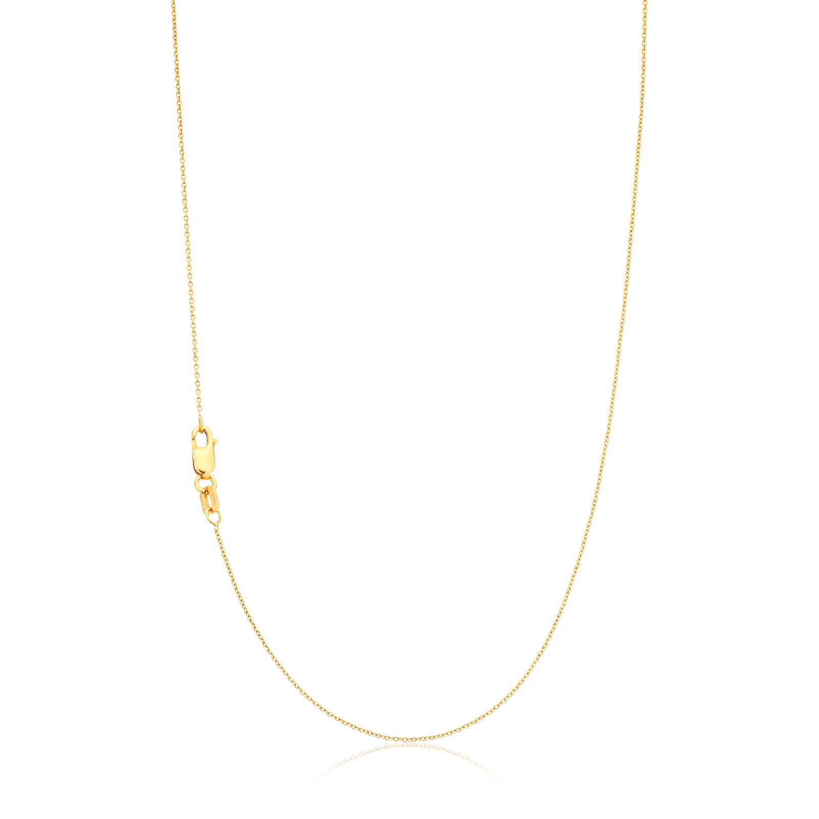 9ct Yellow Gold 40cm 25 Gauge Cable Chain