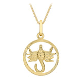 9ct Yellow Gold Scorpio Zodiac Pendant