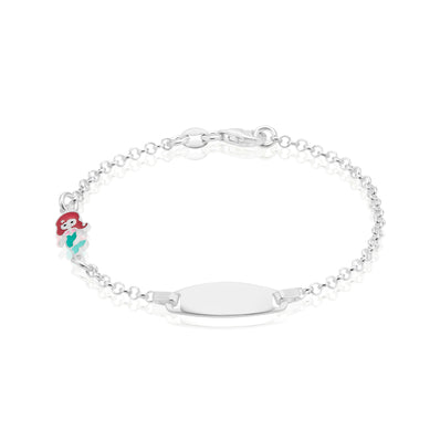 Sterling Silver 16cm Mermaid Enamel Children's Bracelet