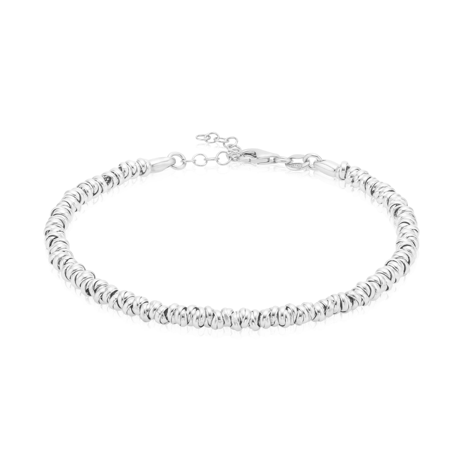 Sterling Silver 19cm Rope Bracelet – Zamels