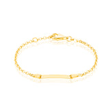 9ct Yellow Gold Silver Filled 15cm Children's ID Bracelet