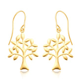 9ct Yellow Gold Tree Drop Earrings