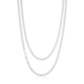 Sterling Silver 50cm Bevdicut Curb 100 Gauge Chain