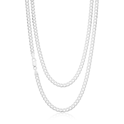 Sterling Silver 70cm Bevdicut Curb 120 Gauge Chain