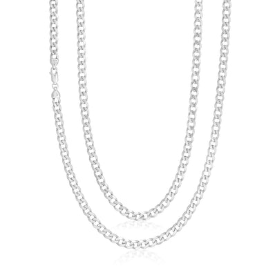 Sterling Silver 70cm Bevdicut Curb 150 Gauge Chain