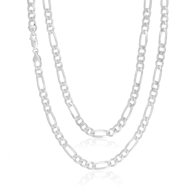 Sterling Silver 55cm 1:3 Figaro 150 Gauge Chain