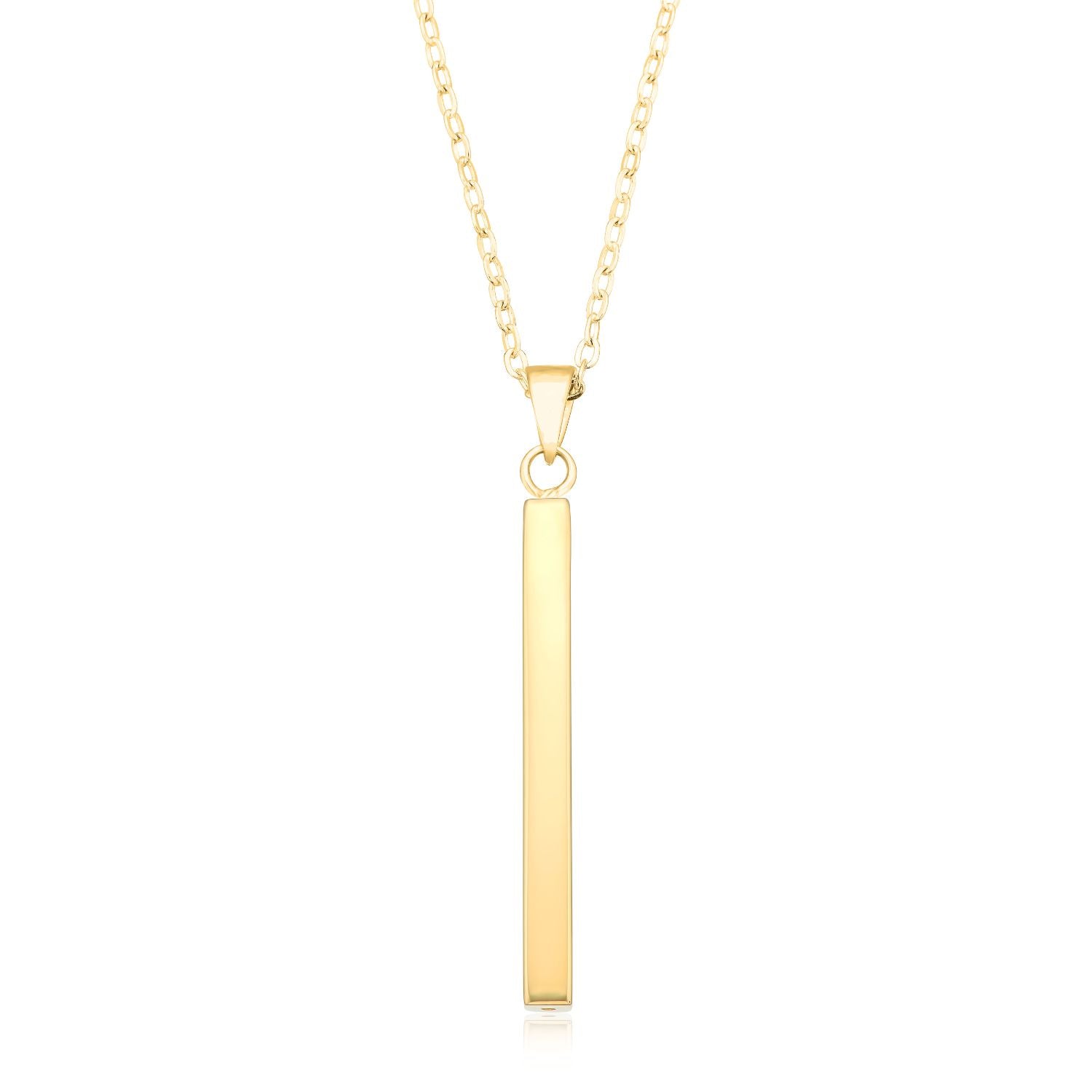 9ct Yellow Gold Bar Pendant