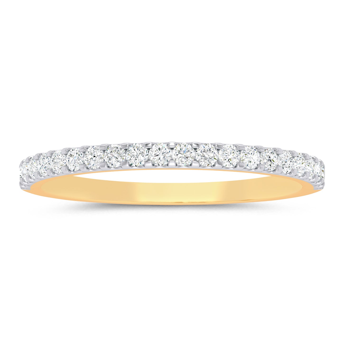 9ct Yellow Gold Round Cut 0.25 Carat tw Diamond Ring