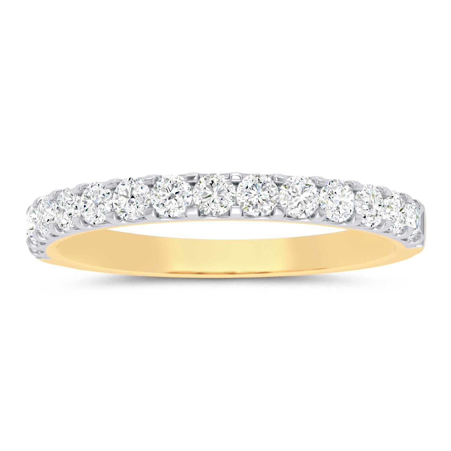 9ct Yellow Gold Round Cut 0.50 Carat tw Diamond Ring