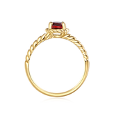 9ct Yellow Gold Oval 7x5mm Garnet January Ring