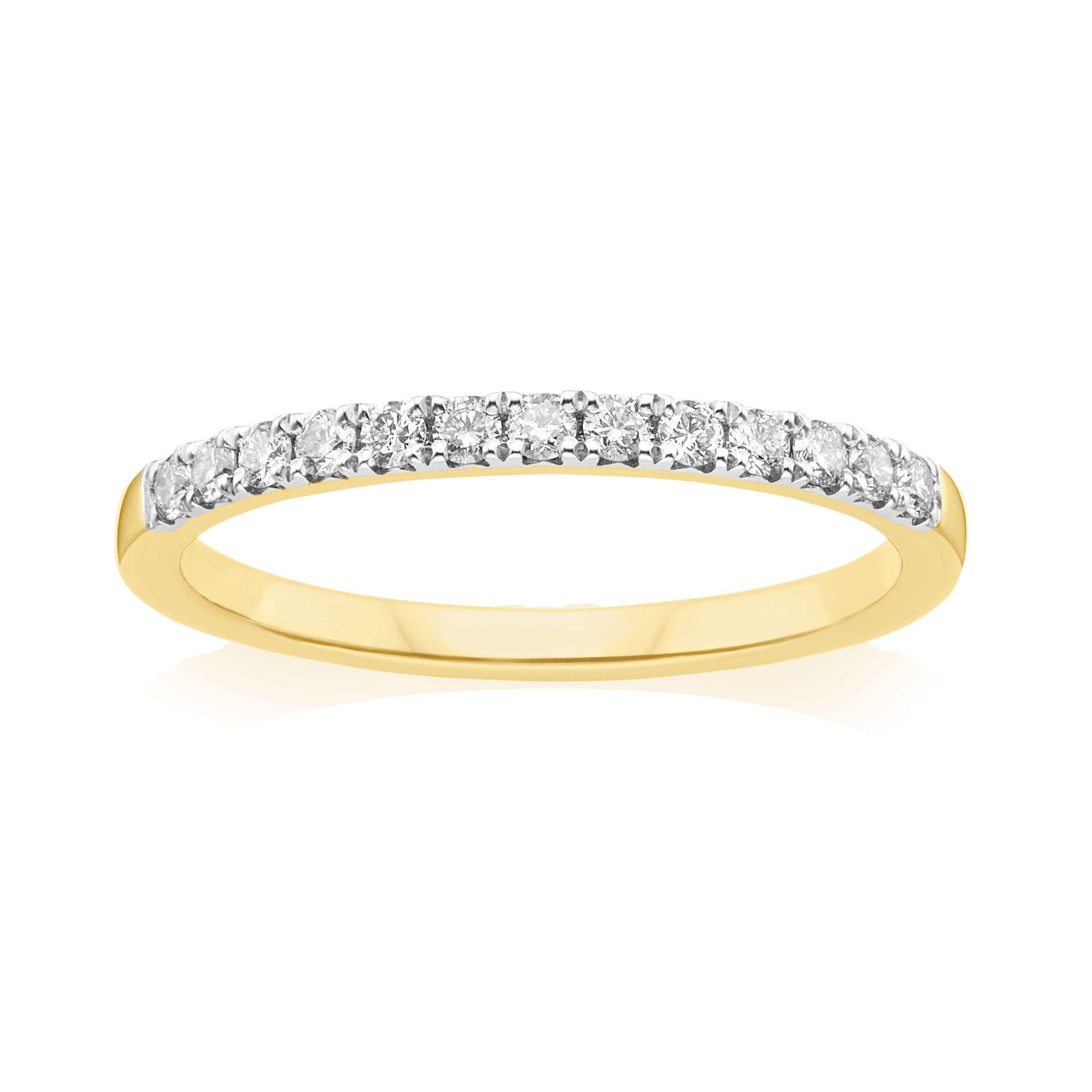 18ct Yellow Gold Round Cut with 0.20 CARAT tw of Diamonds Ring