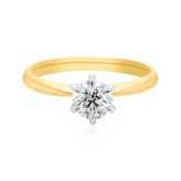 Celebration 18ct Yellow and White Gold Round Cut 3/4 CARAT of Certified Lab Grown Diamond Ring