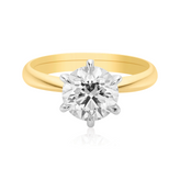 Celebration 18ct Yellow and White Gold Round Cut 2.00ct Certified Lab Grown Diamond Ring