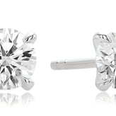 Celebration 9ct White Gold Round Brilliant Cut 1.00 Carat tw Lab Grown Diamond Stud Earrings