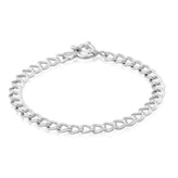 Sterling Silver 19cm Fancy Bolt Ring Bracelet